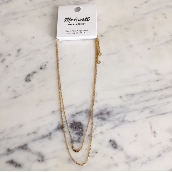 Madewell Rainbow Pavé Moon Necklace Set - Picture 8 of 10